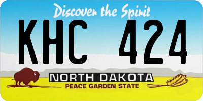 ND license plate KHC424