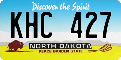 ND license plate KHC427