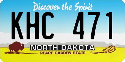 ND license plate KHC471