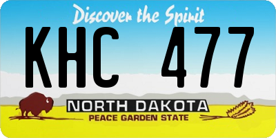 ND license plate KHC477