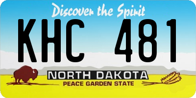 ND license plate KHC481