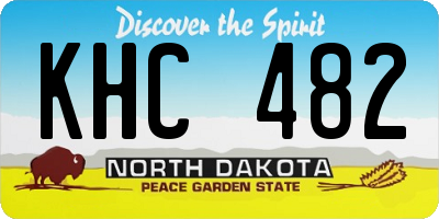 ND license plate KHC482