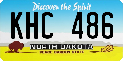 ND license plate KHC486