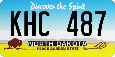ND license plate KHC487