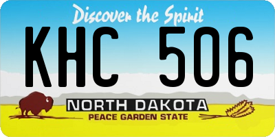 ND license plate KHC506