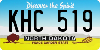 ND license plate KHC519