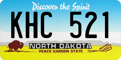 ND license plate KHC521