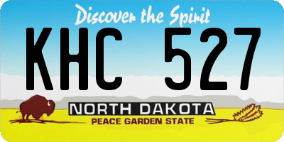 ND license plate KHC527