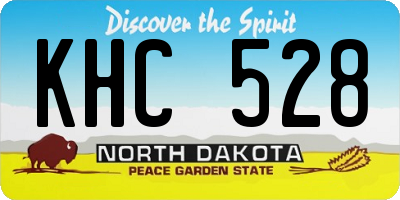 ND license plate KHC528