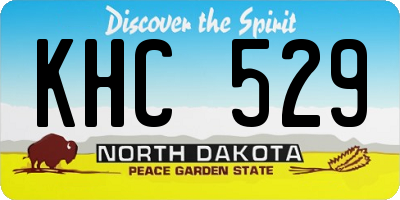 ND license plate KHC529