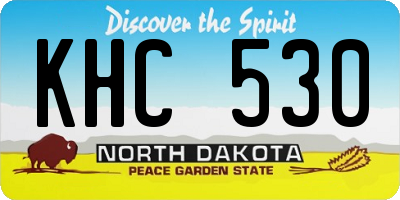 ND license plate KHC530