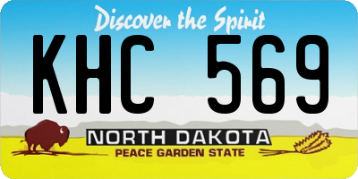 ND license plate KHC569