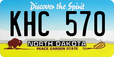 ND license plate KHC570