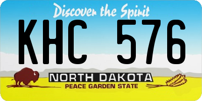 ND license plate KHC576