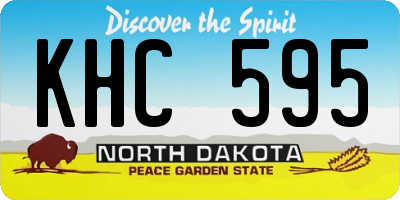 ND license plate KHC595