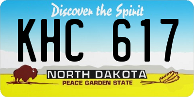 ND license plate KHC617