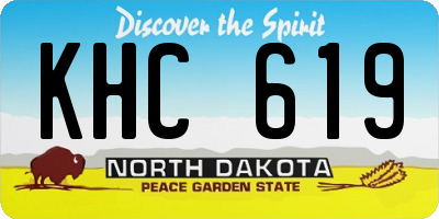 ND license plate KHC619