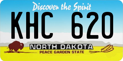 ND license plate KHC620