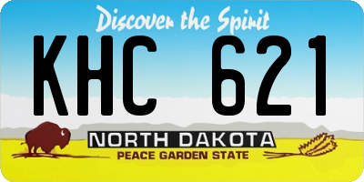 ND license plate KHC621
