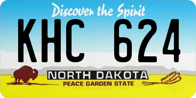 ND license plate KHC624