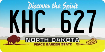 ND license plate KHC627