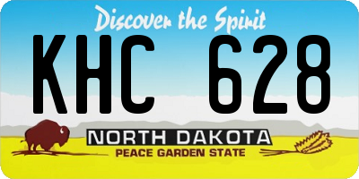 ND license plate KHC628