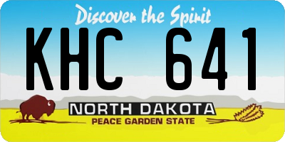 ND license plate KHC641