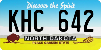 ND license plate KHC642