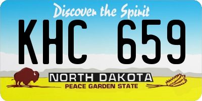 ND license plate KHC659