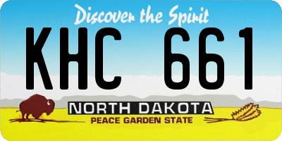ND license plate KHC661
