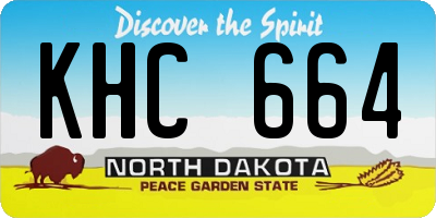 ND license plate KHC664
