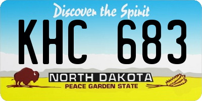 ND license plate KHC683
