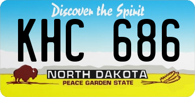ND license plate KHC686