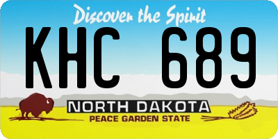 ND license plate KHC689