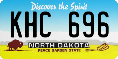 ND license plate KHC696
