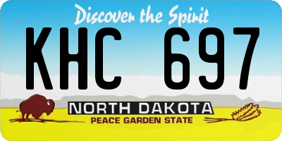 ND license plate KHC697
