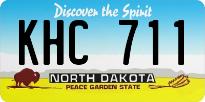 ND license plate KHC711