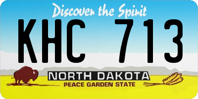 ND license plate KHC713