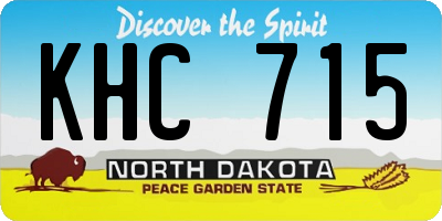 ND license plate KHC715