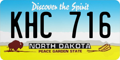 ND license plate KHC716