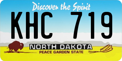 ND license plate KHC719