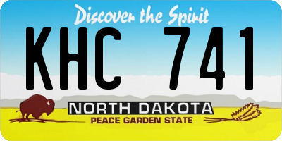 ND license plate KHC741