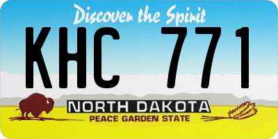 ND license plate KHC771