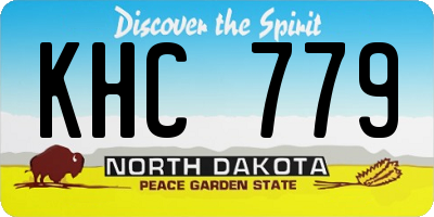 ND license plate KHC779