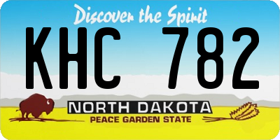 ND license plate KHC782