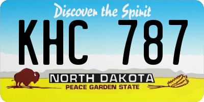 ND license plate KHC787