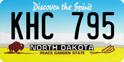 ND license plate KHC795