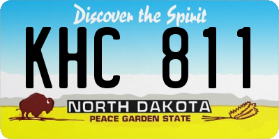 ND license plate KHC811