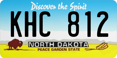 ND license plate KHC812
