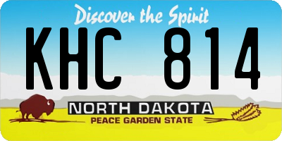 ND license plate KHC814